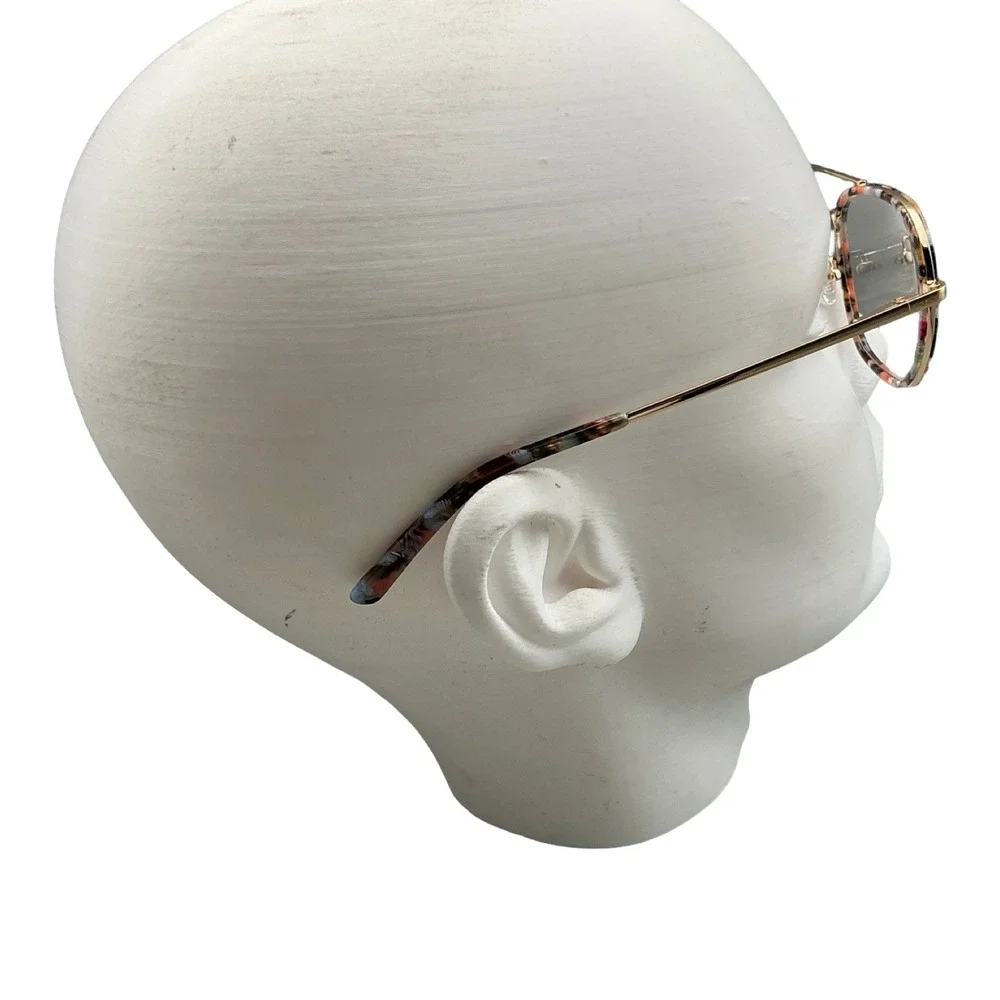Pink Multi Tortoise Aviator Eyeglasses TW1081 55-19-145 Gold Frame Clear Lens